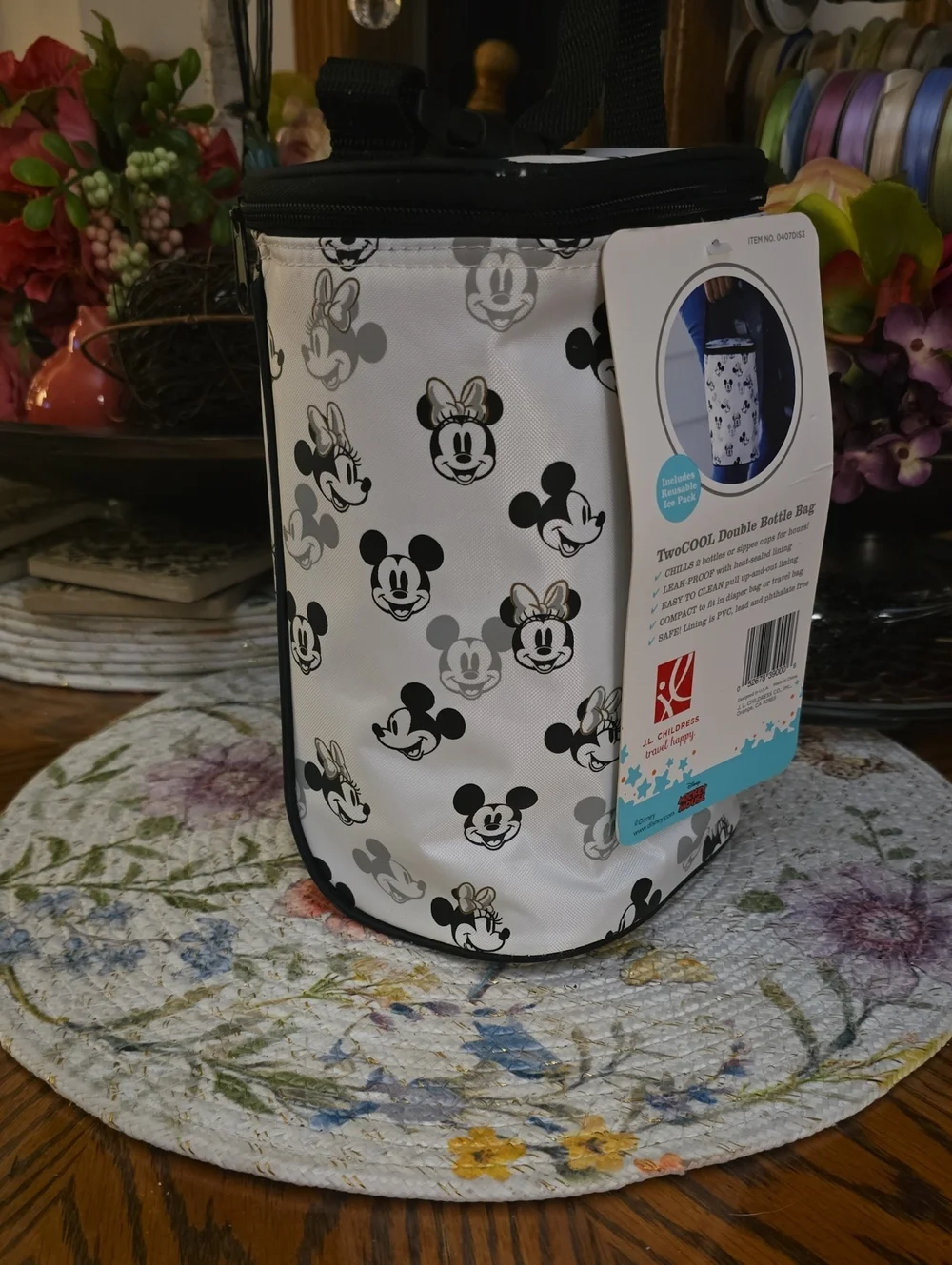 NWT Disney Mickey Mouse TwoCool Double Bottle Bag.